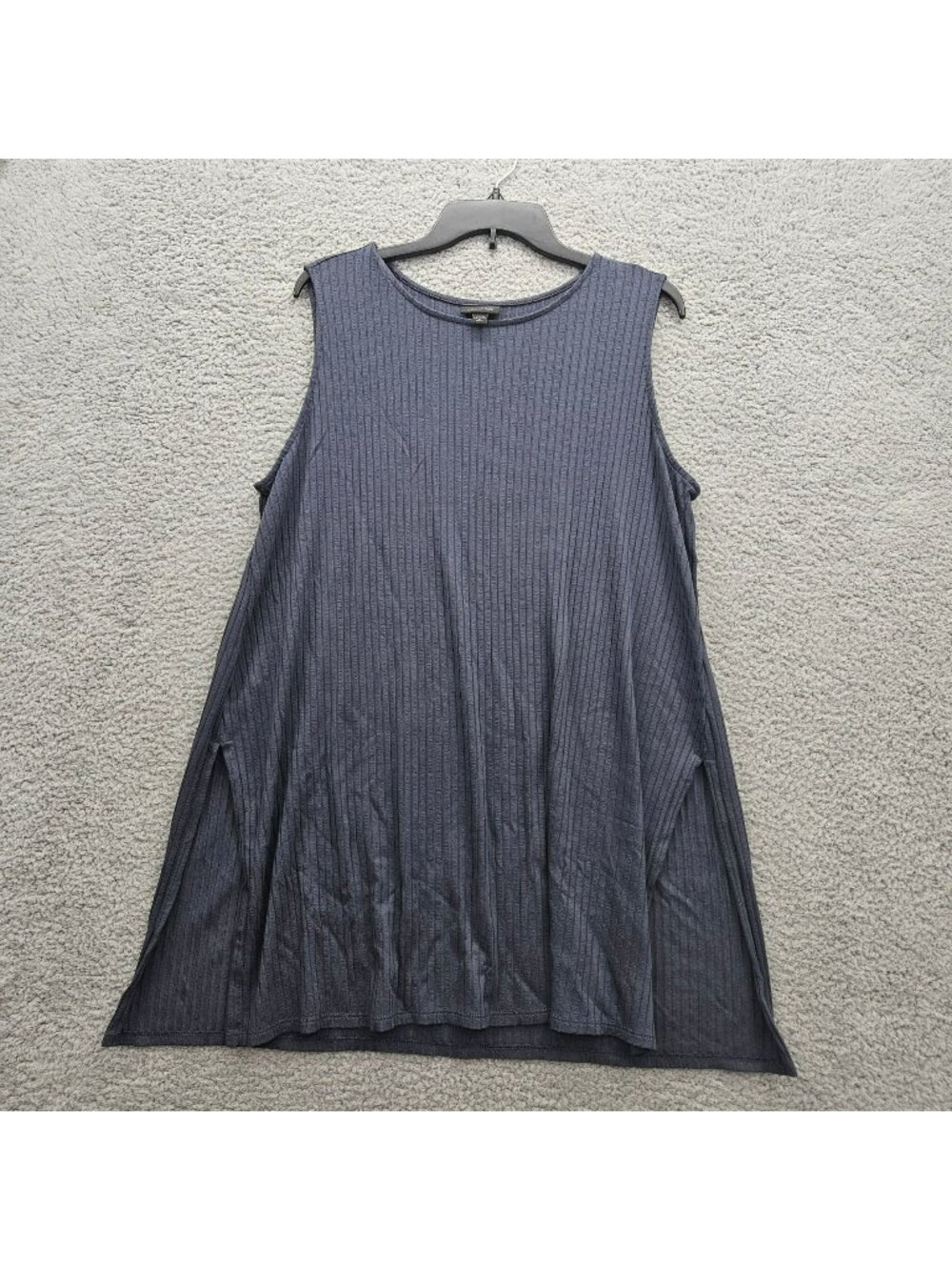 J.Jill Wearever Collection Navy Ribbed Sleeveless Tunic Dress XL Petite